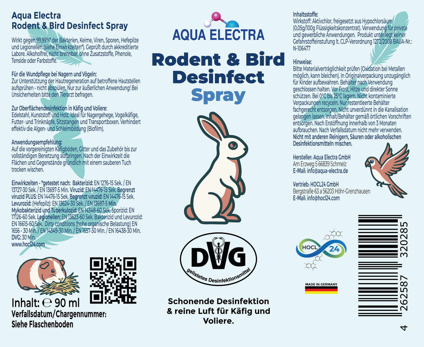 Aqua Electra Rodent & Bird Desinfect Spray 90ml