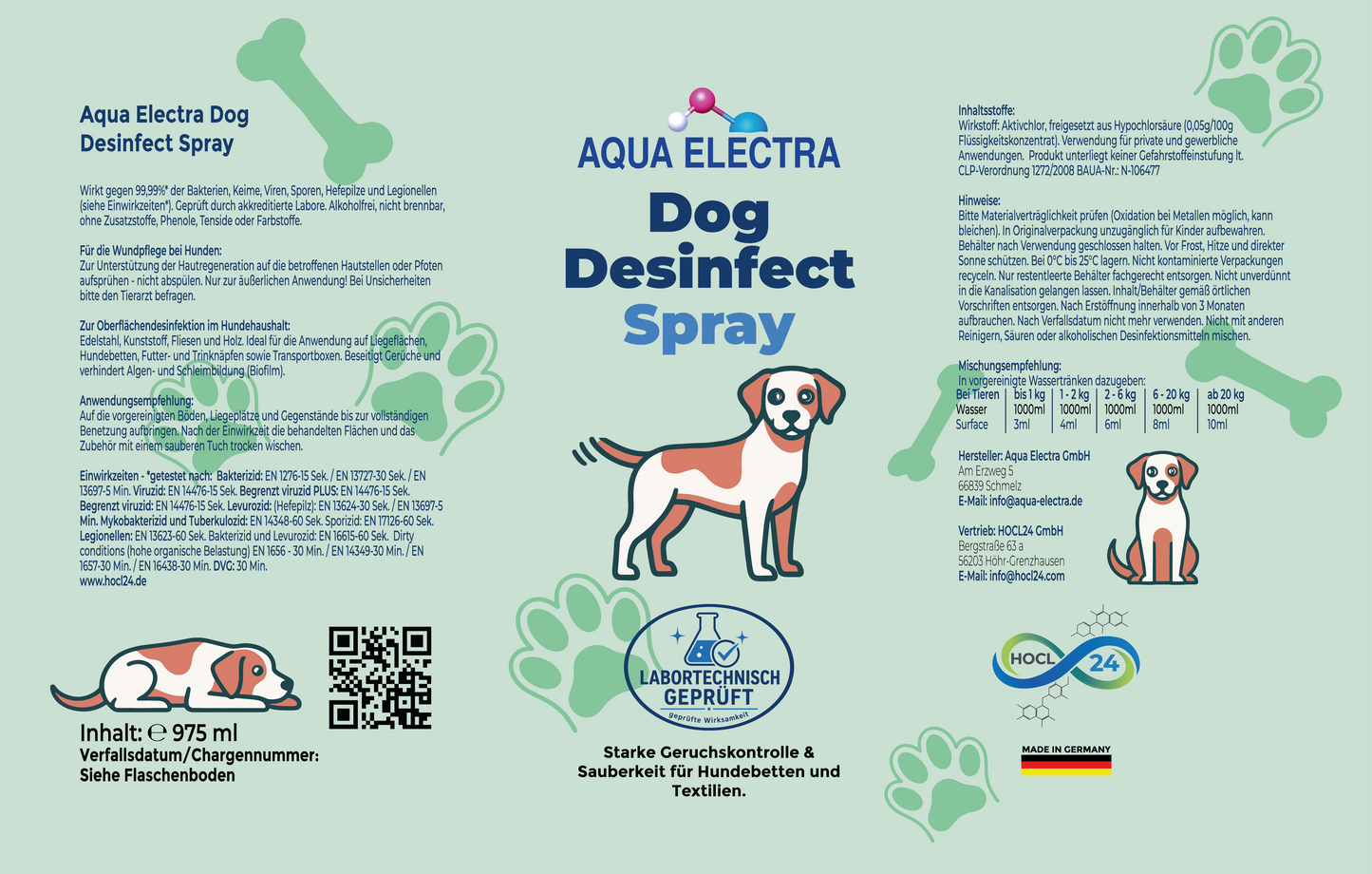 Aqua Electra Dog Desinfect Spray 975ml Nachfüller