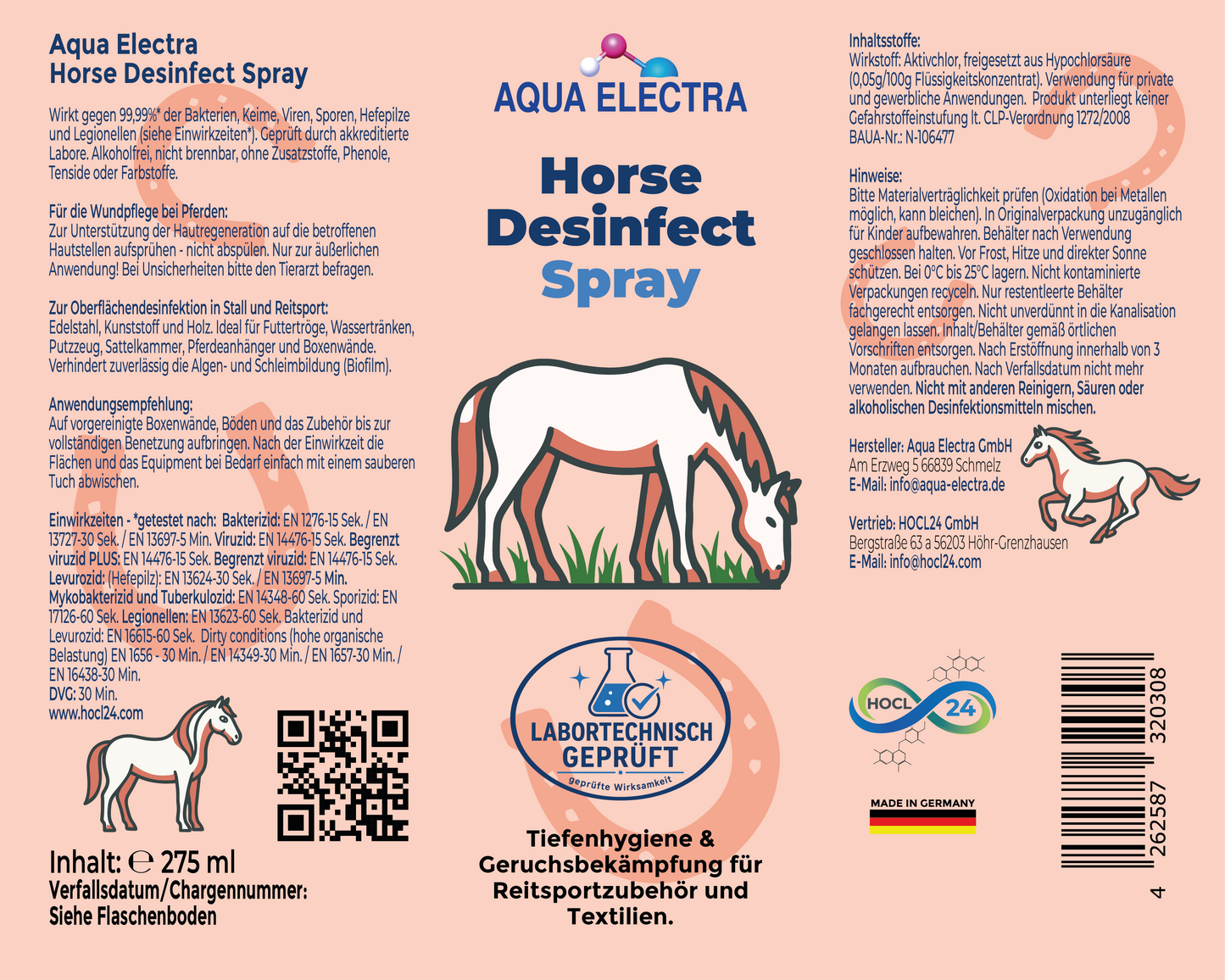 Aqua Electra Horse Desinfect Spray 275ml