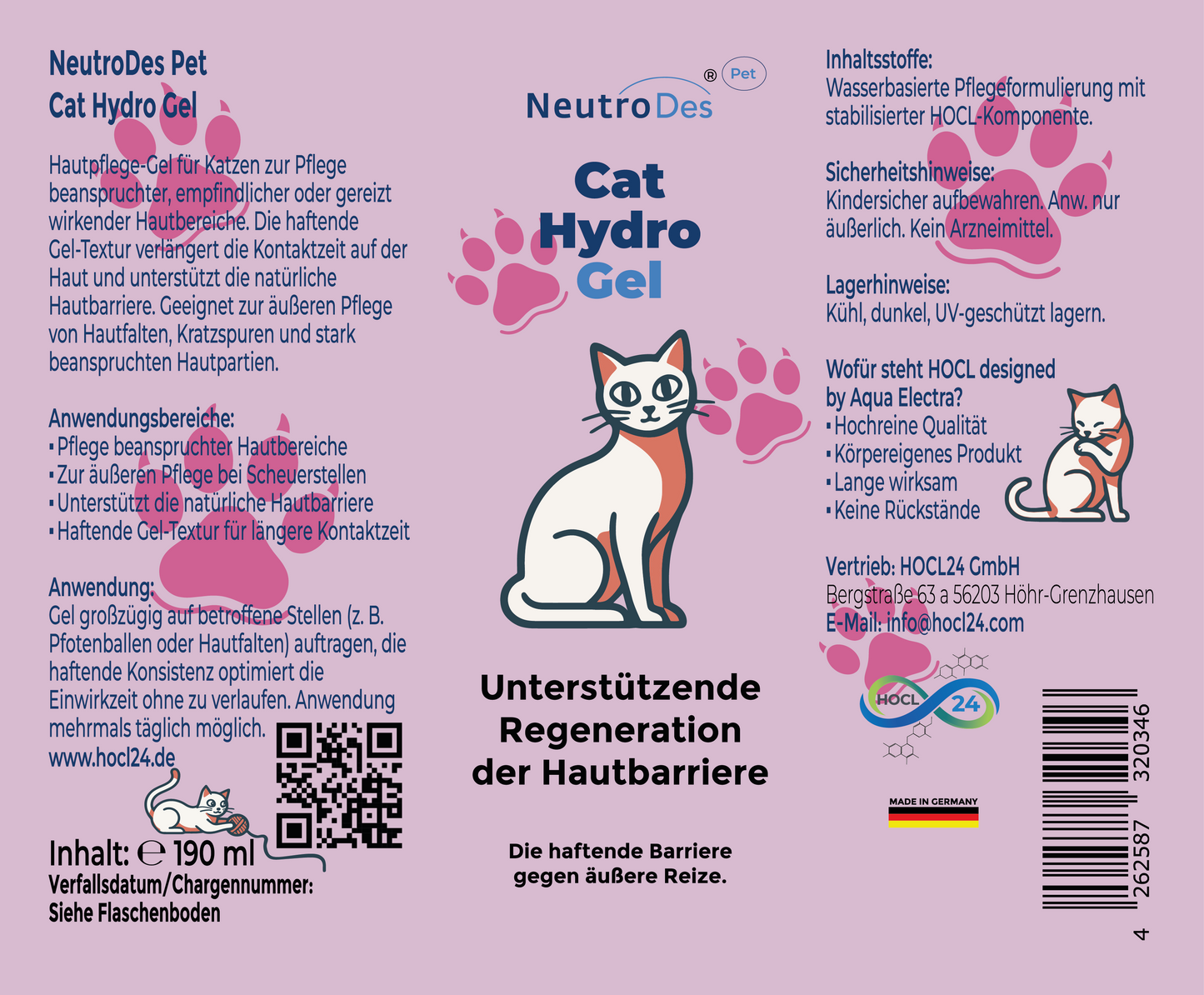 NeutroDes Pet Cat Hydro Gel 190ml