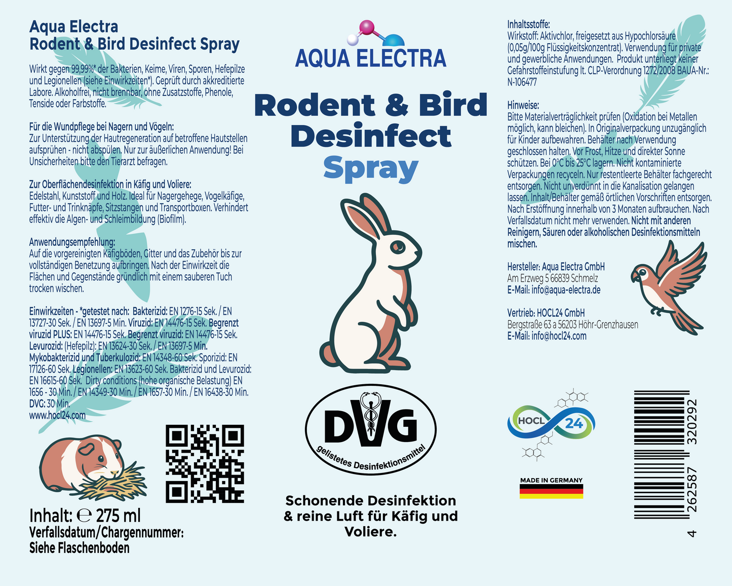 Aqua Electra Rodent & Bird Desinfect Spray 275ml