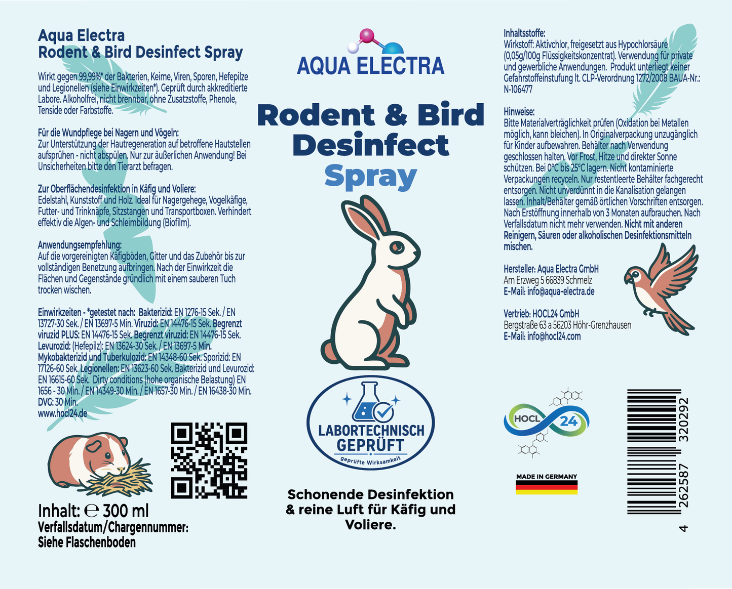 Aqua Electra Rodent & Bird Desinfect Spray 300ml
