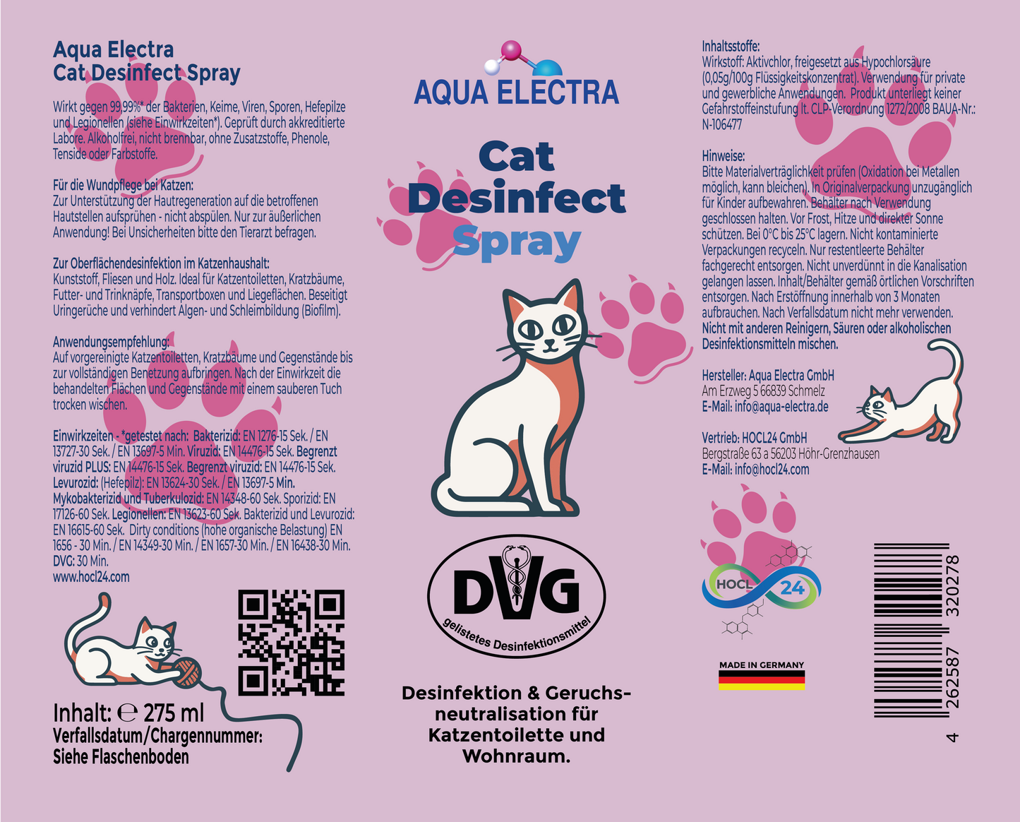 Aqua Electra Cat Desinfect Spray 275ml
