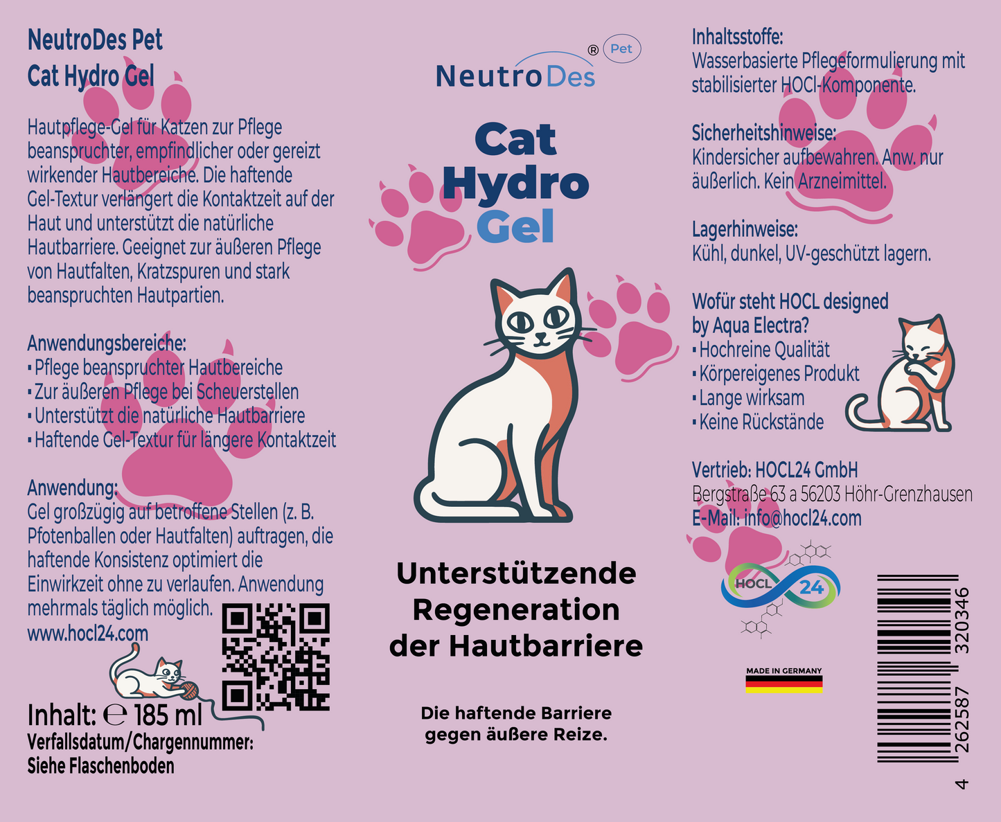 NeutroDes Pet Cat Hydro Gel 185ml